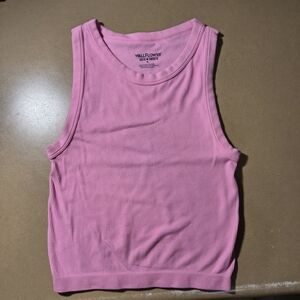 Wallflower Pink Ribbed Tank Top